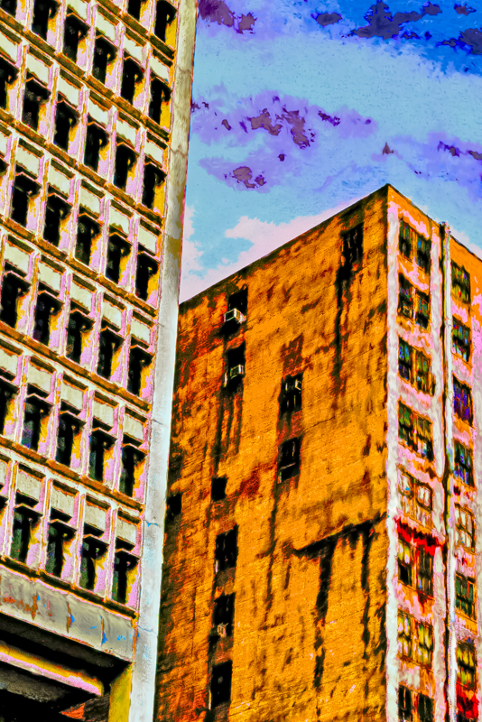 remnants of a dying building