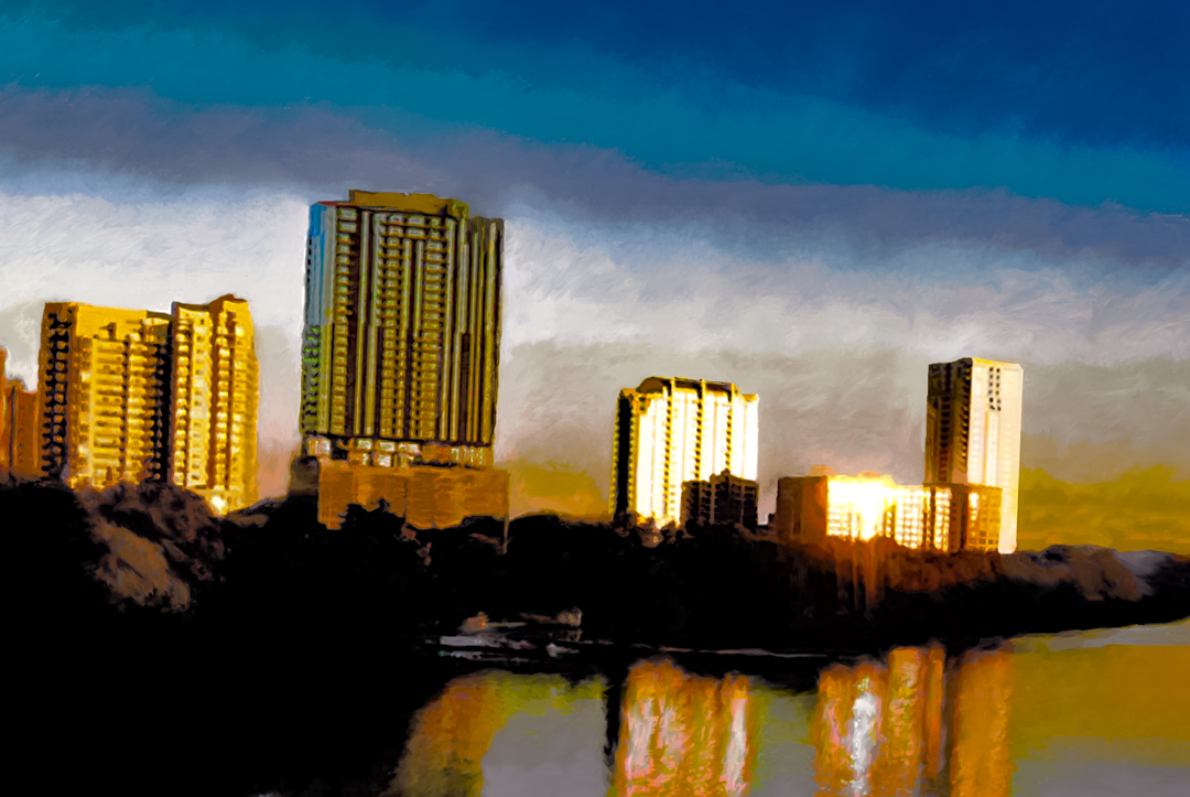 reflections on a currant sunset