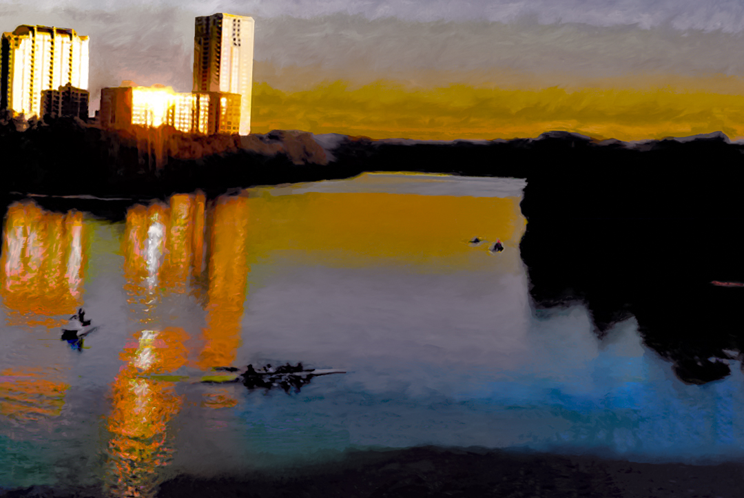 reflections on a currant sunset