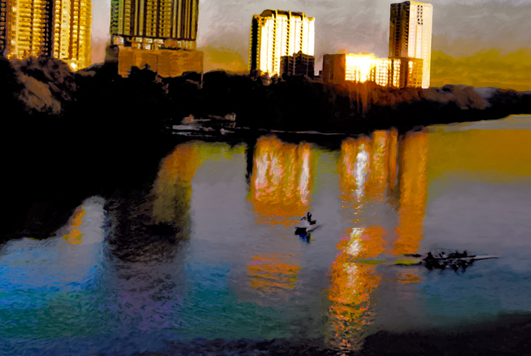 reflections on a currant sunset