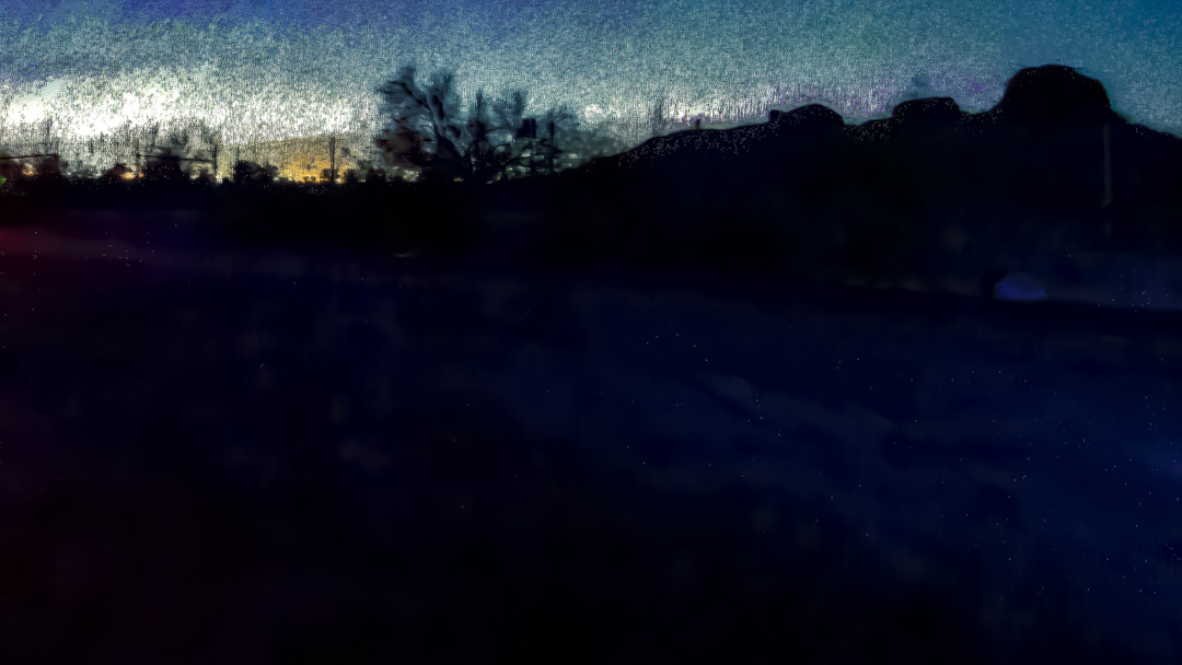 dark sky city sunset