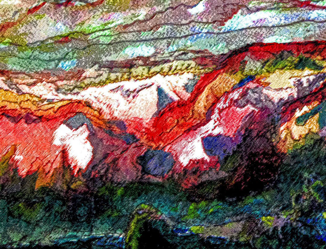 black rainbow mountain